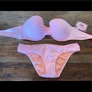 Victoria’s Secret pink bandeau bikini New